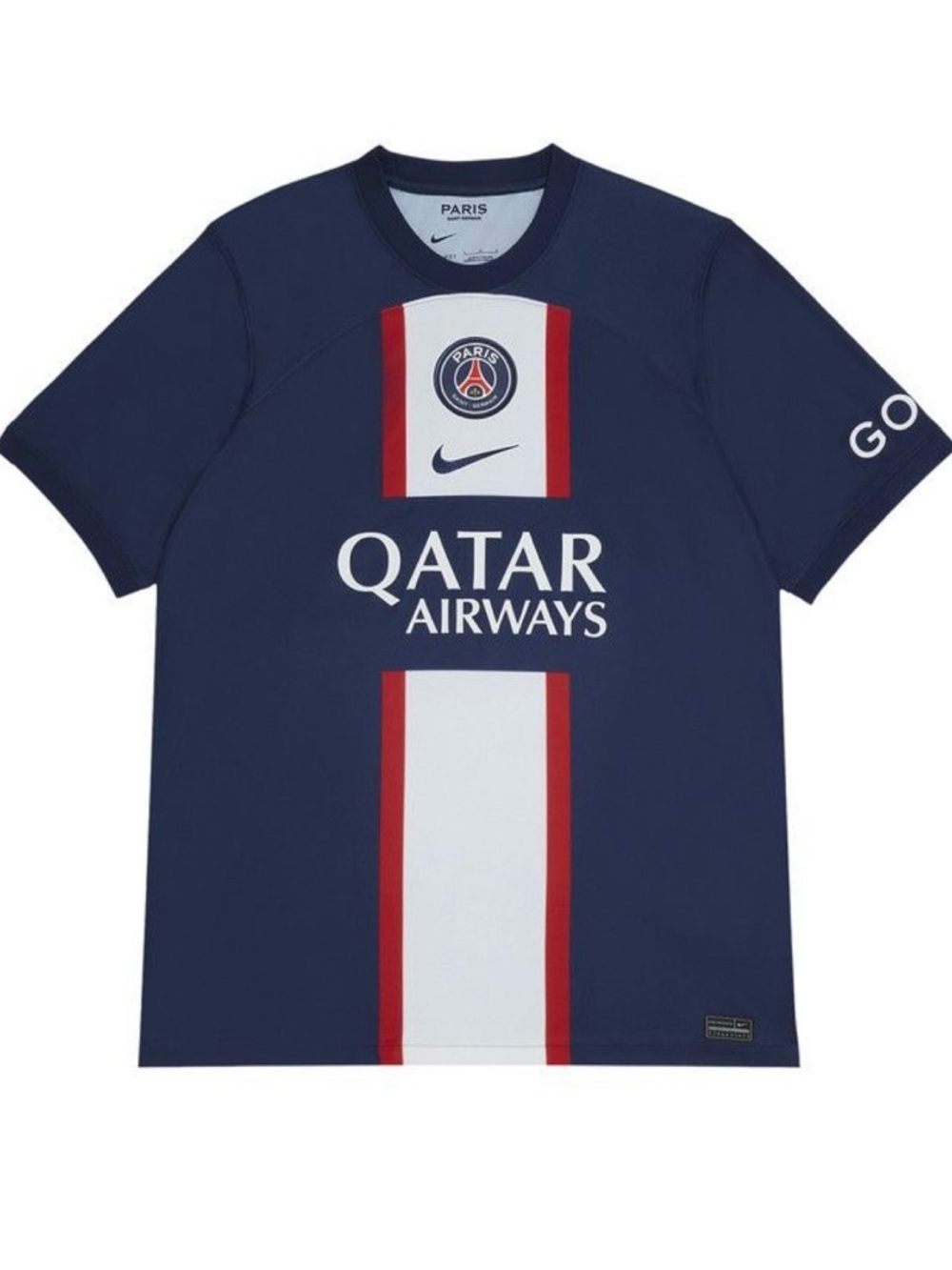 Nike Navy, White and Red Soccer Jersey with Crest Detail